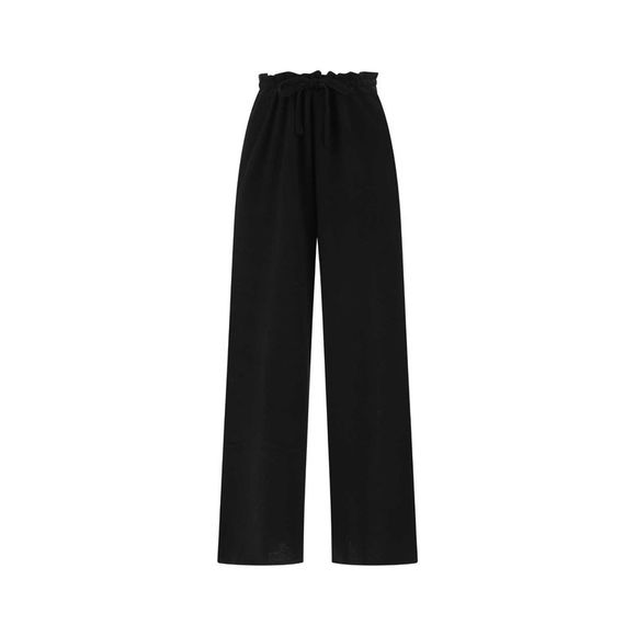 JIL SANDER Denim - JIL SANDER Black Cashmere Wide-Leg Pant